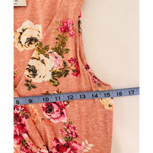 Bailey 44/ Anthropologie Pink  Rose V-Neck , Slit Front, Midi Dress, x-Small - Picture 11 of 13